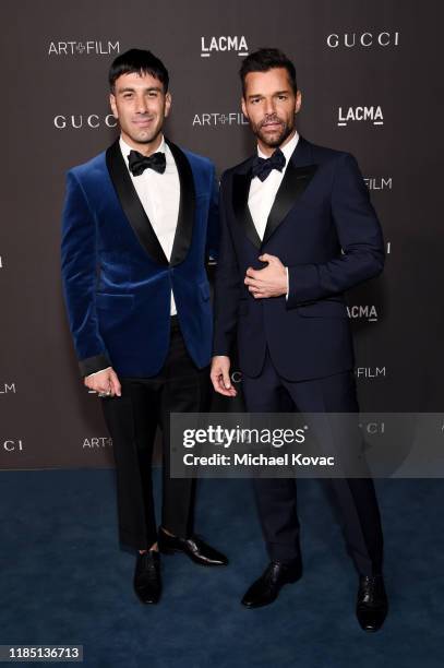 Jwan Yosef, wearing Gucci, and Ricky Martin, wearing Gucci, attend the 2019 LACMA Art + Film Gala Presented By Gucci at LACMA on November 02, 2019 in...