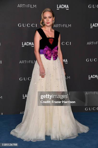 Brie Larson attends the 2019 LACMA 2019 Art + Film Gala Presented By Gucci at LACMA on November 02, 2019 in Los Angeles, California.