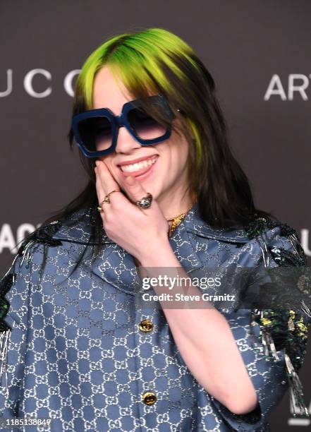 Billie Eilish attends the 2019 LACMA 2019 Art + Film Gala Presented By Gucci at LACMA on November 02, 2019 in Los Angeles, California.