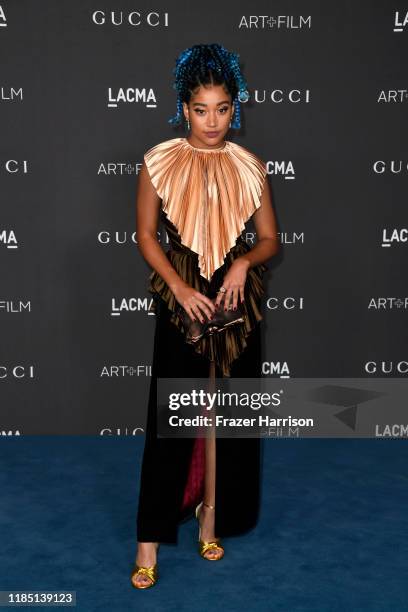 Amandla Stenberg attends the 2019 LACMA 2019 Art + Film Gala Presented By Gucci at LACMA on November 02, 2019 in Los Angeles, California.