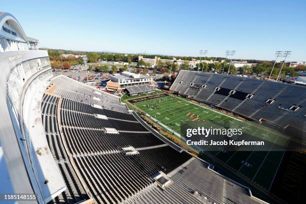 General view of the stadium before the game between the Wake Forest Demon Deacons and the North Carolina State Wolfpack at BB&T Field on November 02,...