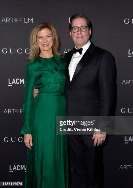 Of the Academy Motion Picture Arts and Sciences Dawn Hudson and David Rubin attends the 2019 LACMA Art + Film Gala Presented By Gucci at LACMA on...