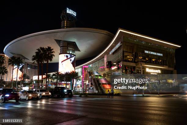 Night view of the Fashion Show Mall of Las Vegas, U.S.A, on 11 November 2019