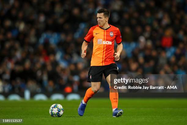 Yevhen Konoplyanka of Shakhtar Donetsk during the UEFA Champions League group C match between Manchester City and Shakhtar Donetsk at Etihad Stadium...