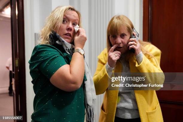 Margaret Aspinall , whose 18-year-old son James was killed in the disaster, stands with a relative after former South Yorkshire police chief...