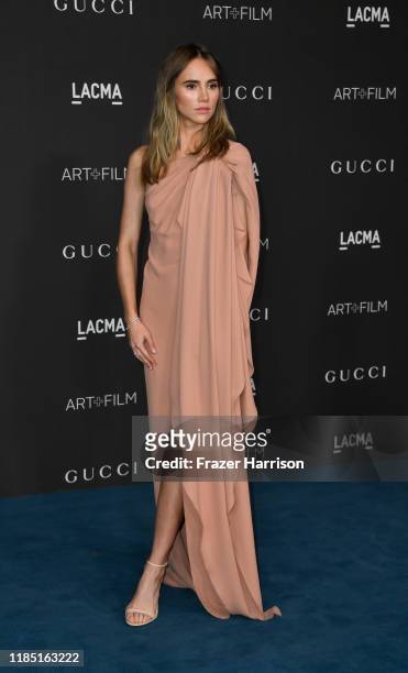 Suki Waterhouse attends the 2019 LACMA 2019 Art + Film Gala Presented By Gucci at LACMA on November 02, 2019 in Los Angeles, California.