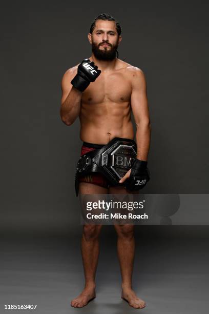 Jorge Masvidal poses for a portrait backstage during the UFC 244 event at Madison Square Garden on November 02, 2019 in New York City.