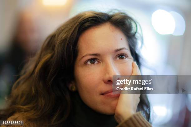 daydreaming girl - touched by an angel stockfoto's en -beelden