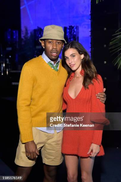 Tyler, the Creator and Rainey Qualley, both wearing Gucci, attend the 2019 LACMA Art + Film Gala Presented By Gucci at LACMA on November 02, 2019 in...