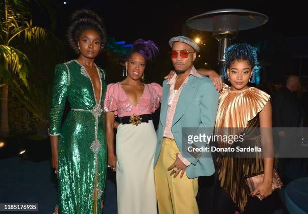 Kiki Layne, Regina King, Anderson Paak, and Amandla Stenberg, all wearing Gucci, attend the 2019 LACMA Art + Film Gala Presented By Gucci at LACMA on...