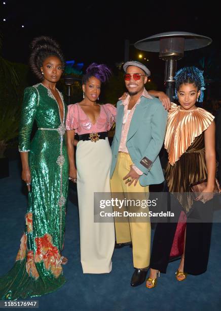 Kiki Layne, Regina King, Anderson Paak, and Amandla Stenberg, all wearing Gucci, attend the 2019 LACMA Art + Film Gala Presented By Gucci at LACMA on...