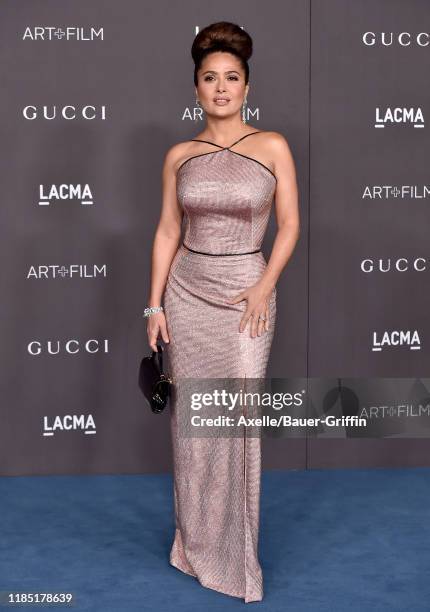 Salma Hayek attends the 2019 LACMA Art + Film Gala Presented By Gucci on November 02, 2019 in Los Angeles, California.