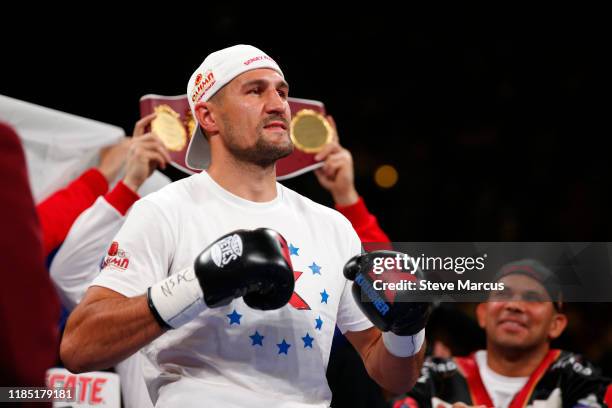 Sergey Kovalev prepares for his WBO light heavyweight title defense against Canelo Alvarez at MGM Grand Garden on November 2, 2019 in Las Vegas,...