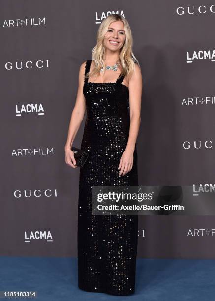 Sienna Miller attends the 2019 LACMA Art + Film Gala Presented By Gucci on November 02, 2019 in Los Angeles, California.
