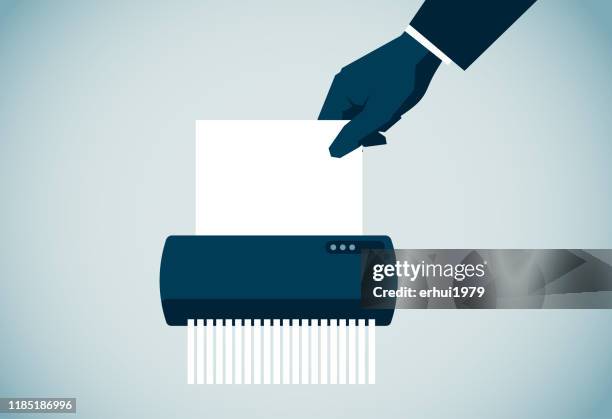 papierschredder - zerstört stock-grafiken, -clipart, -cartoons und -symbole