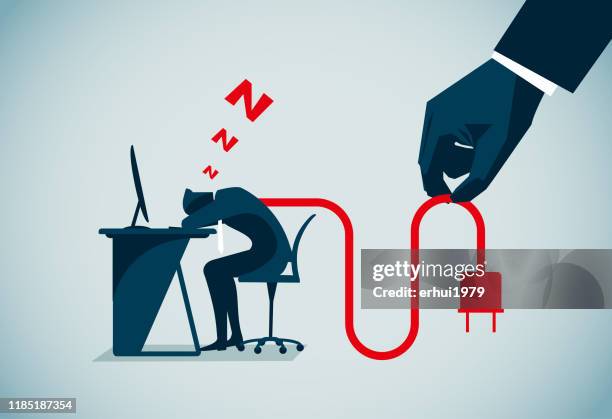 exhaustion - asian generation z stock illustrations