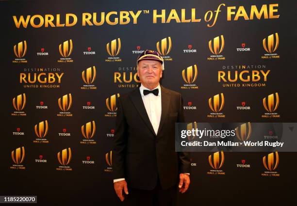 World Rugby Hall of Fame Inductee Graham Henry poses for a portrait during the World Rugby Awards 2019 at the Prince Park Tower Hotel on November 03,...