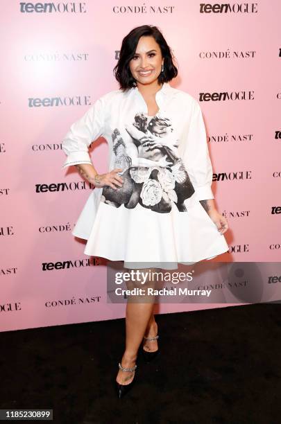 Demi Lovato attends the Teen Vogue Summit 2019 at Goya Studios on November 02, 2019 in Los Angeles, California.