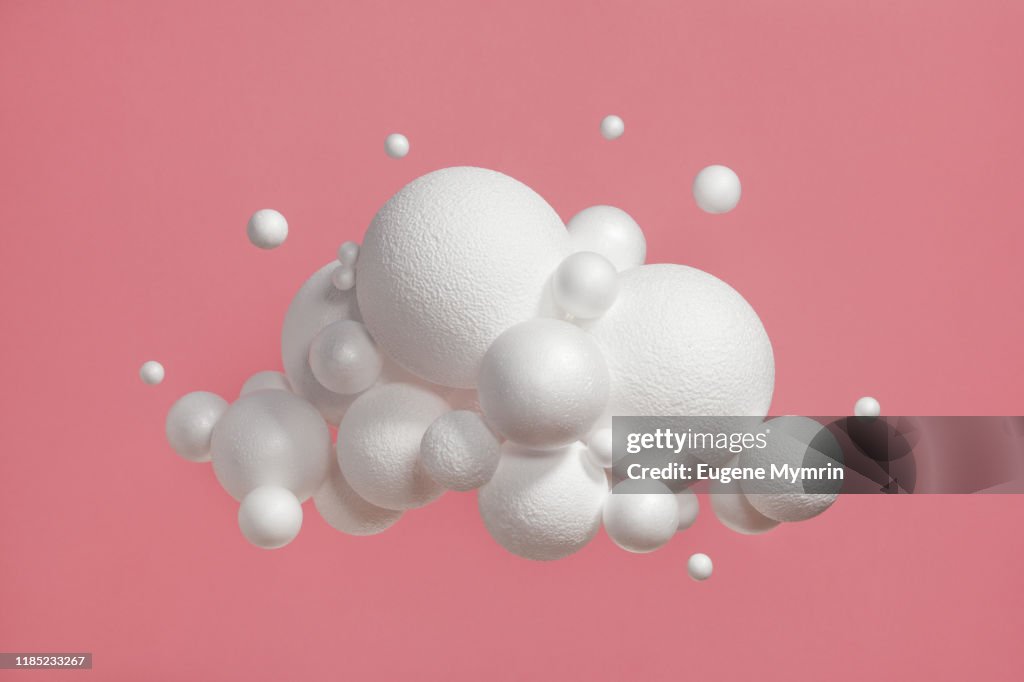 Abstract cloud on pink background