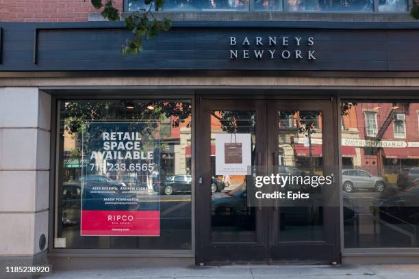 Barney's store in Brooklyn is closed with a sign advertising the retail space for hire. There has been recent speculation about the future of the...