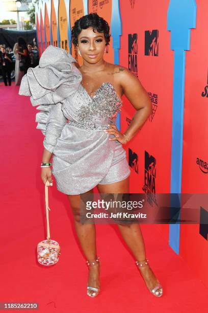 Boitumelo Thulo attends the MTV EMAs 2019 at FIBES Conference and Exhibition Centre on November 03, 2019 in Seville, Spain.