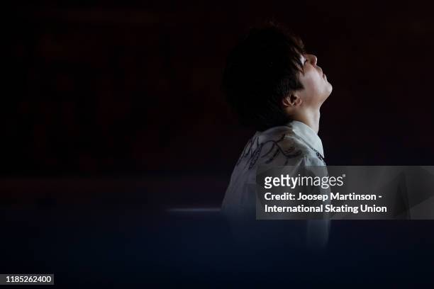 Shoma Uno of Japan performs in the gala exhibition during day 3 of the ISU Grand Prix of Figure Skating Internationaux de France at Polesud Ice...