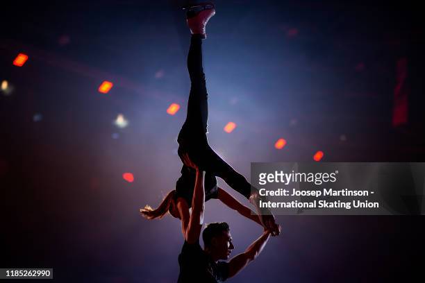 Anastasia Mishina and Aleksandr Galliamov of Russia perform in the gala exhibition during day 3 of the ISU Grand Prix of Figure Skating...