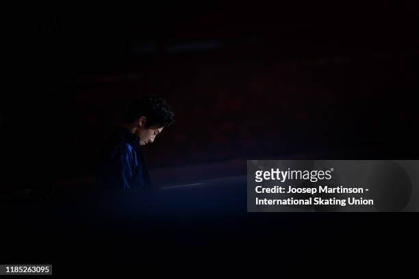 Nathan Chen of the United States performs in the gala exhibition during day 3 of the ISU Grand Prix of Figure Skating Internationaux de France at...