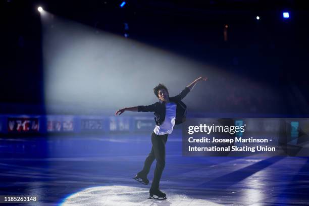 Nathan Chen of the United States performs in the gala exhibition during day 3 of the ISU Grand Prix of Figure Skating Internationaux de France at...