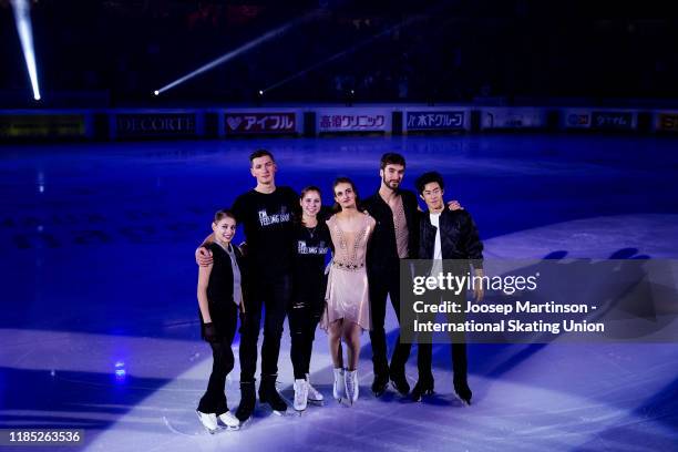 Alena Kostornaia of Russia, Anastasia Mishina and Aleksandr Galliamov of Russia, Gabriella Papadakis and Guillaume Cizeron of France and Nathan Chen...