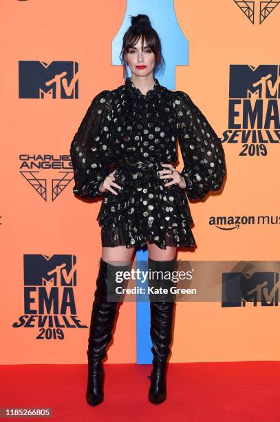 Paz Vega attends the MTV EMAs 2019 at FIBES Conference and Exhibition Centre on November 03, 2019 in Seville, Spain.