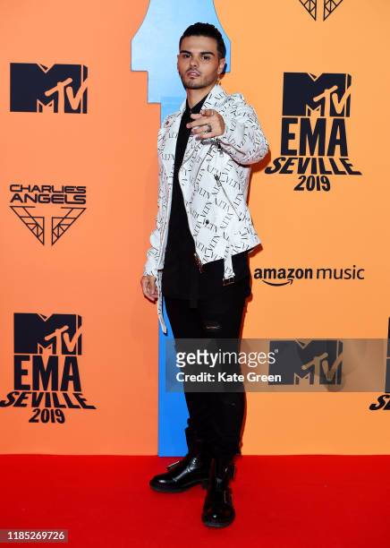 Abraham Mateo attends the MTV EMAs 2019 at FIBES Conference and Exhibition Centre on November 03, 2019 in Seville, Spain.