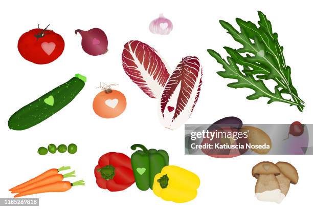 open outline icons - vegetable icon stock pictures, royalty-free photos & images