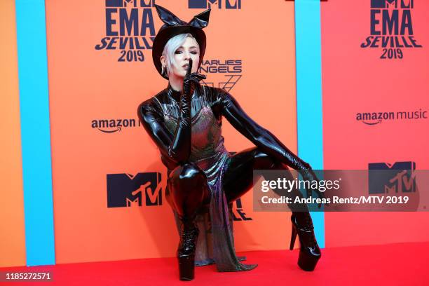 Maruv attends the MTV EMAs 2019 at FIBES Conference and Exhibition Centre on November 03, 2019 in Seville, Spain.