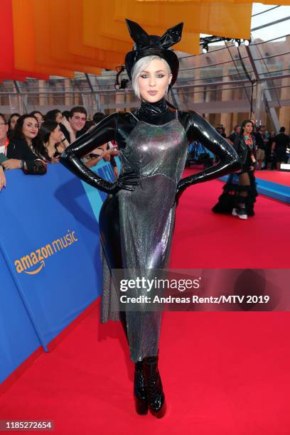 Maruv attends the MTV EMAs 2019 at FIBES Conference and Exhibition Centre on November 03, 2019 in Seville, Spain.