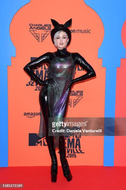 Maruv attends the MTV EMAs 2019 at FIBES Conference and Exhibition Centre on November 03, 2019 in Seville, Spain.