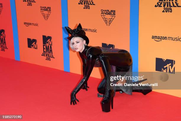 Maruv attends the MTV EMAs 2019 at FIBES Conference and Exhibition Centre on November 03, 2019 in Seville, Spain.