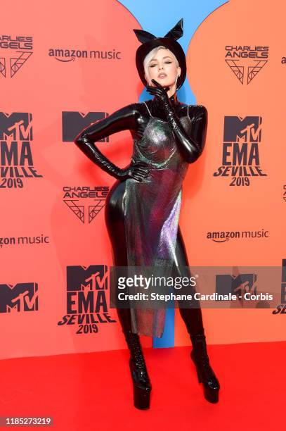 Maruv attends the MTV EMAs 2019 at FIBES Conference and Exhibition Centre on November 03, 2019 in Seville, Spain.