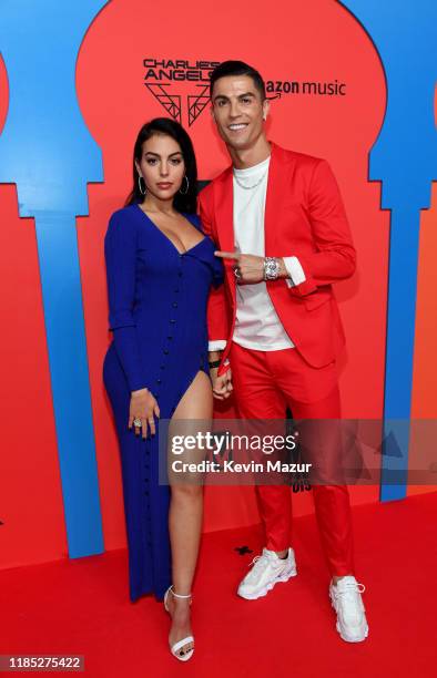 Cristiano Ronaldo and Georgina Rodriguez attend the MTV EMAs 2019 at FIBES Conference and Exhibition Centre on November 03, 2019 in Seville, Spain.