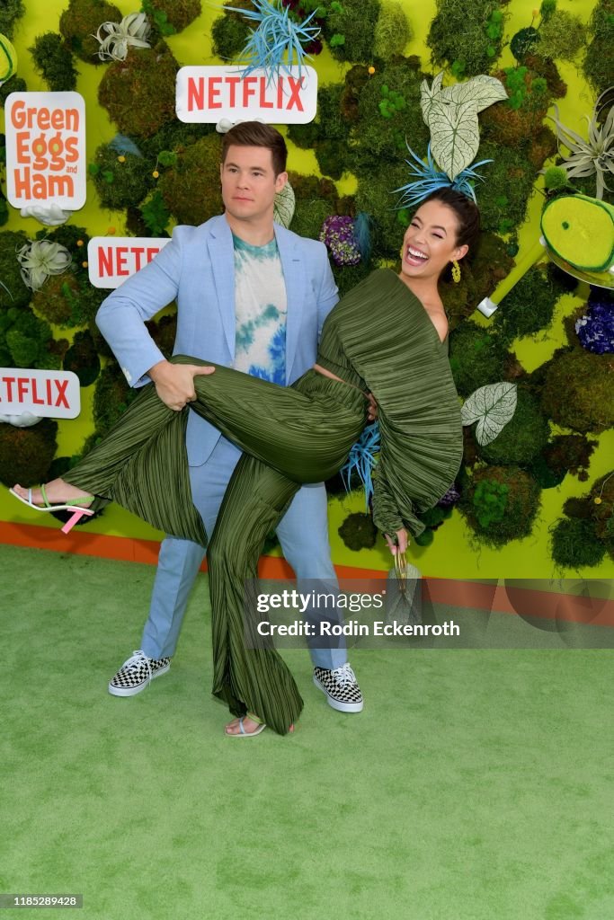 Adam DeVine and Chloe Bridges attend the premiere of Netflix's "Green