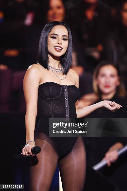 On stage during the MTV EMAs 2019 at FIBES Conference and Exhibition Centre on November 03, 2019 in Seville, Spain.
