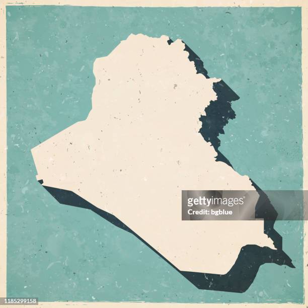 iraq map in retro vintage style - old textured paper - iraq stock illustrations
