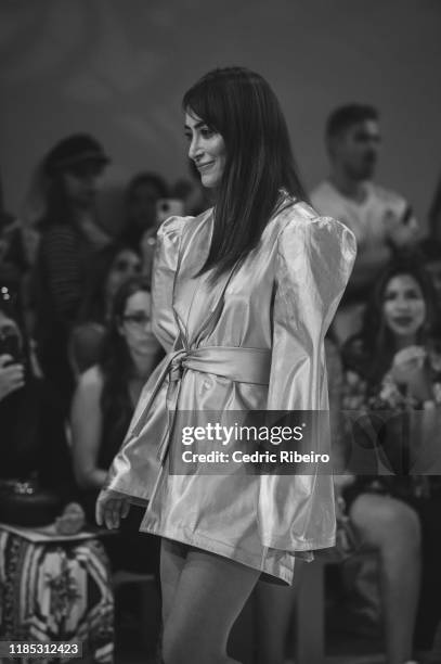 Model at the Mrs. Keepa show during the FFWD October Edition 2019 at the Dubai Design District on November 02, 2019 in Dubai, United Arab Emirates.