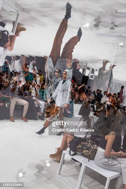 Model at the Splash show during the FFWD October Edition 2019 at the Dubai Design District on November 02, 2019 in Dubai, United Arab Emirates.