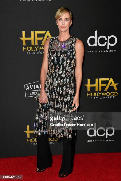 Charlize Theron attends the 23rd Annual Hollywood Film Awards at The Beverly Hilton Hotel on November 03, 2019 in Beverly Hills, California.