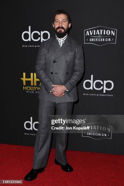 Shia LaBeouf attends the 23rd Annual Hollywood Film Awards at The Beverly Hilton Hotel on November 03, 2019 in Beverly Hills, California.