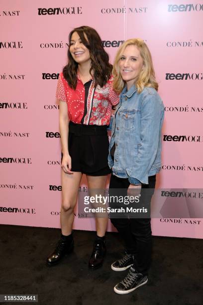 Miranda Cosgrove and Nicole Small attend the 2019 Teen Vogue Summit at Goya Studios on November 02, 2019 in Hollywood, California.