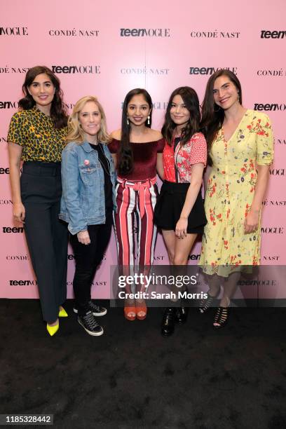 Crystal Dilworth, Nicole Small, Anjali Chadha, Miranda Cosgrove, and Teen Vogue senior politics editor Allegra Kirkland attend the 2019 Teen Vogue...