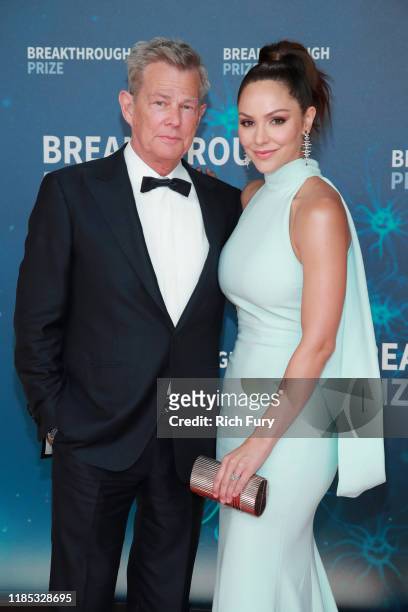 David Foster and Katharine McPhee attend the 8th Annual Breakthrough Prize Ceremony at NASA Ames Research Center on November 03, 2019 in Mountain...