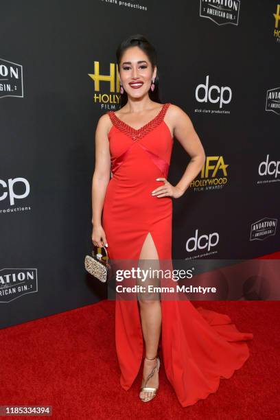 Orianka Kilcher attends the 23rd Annual Hollywood Film Awards at The Beverly Hilton Hotel on November 03, 2019 in Beverly Hills, California.